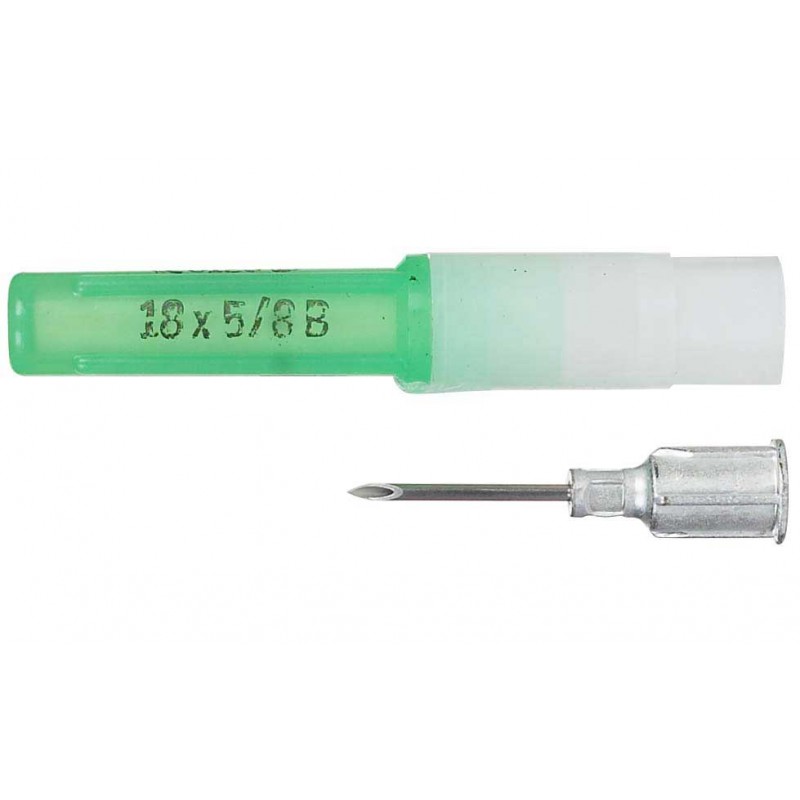 18 x 5/8 Metal Hub Disposable Needle (100ct box)