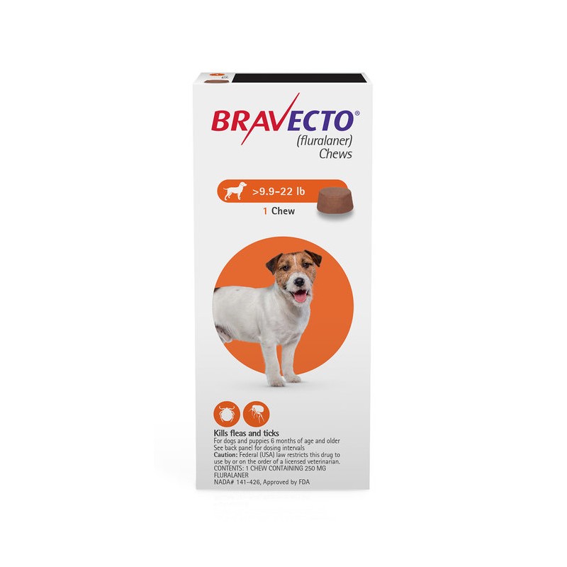Bravecto Chews For Dogs 9.9-22lb (12 week) RX