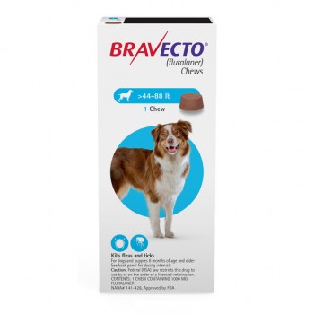 Bravecto Chews For Dogs 44-88lb (12 week) RX