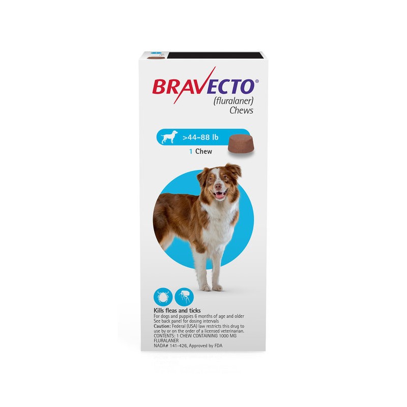 Bravecto Chews For Dogs 44-88lb (12 week) RX