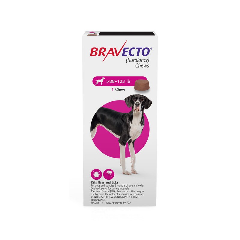 Bravecto Chews For Dogs 88-123lb (12 week) RX
