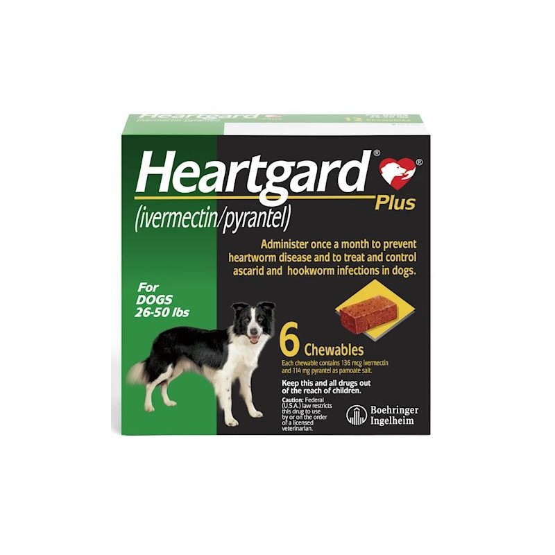 Heartgard Plus 26-50lbs /6 Month Supply - RX