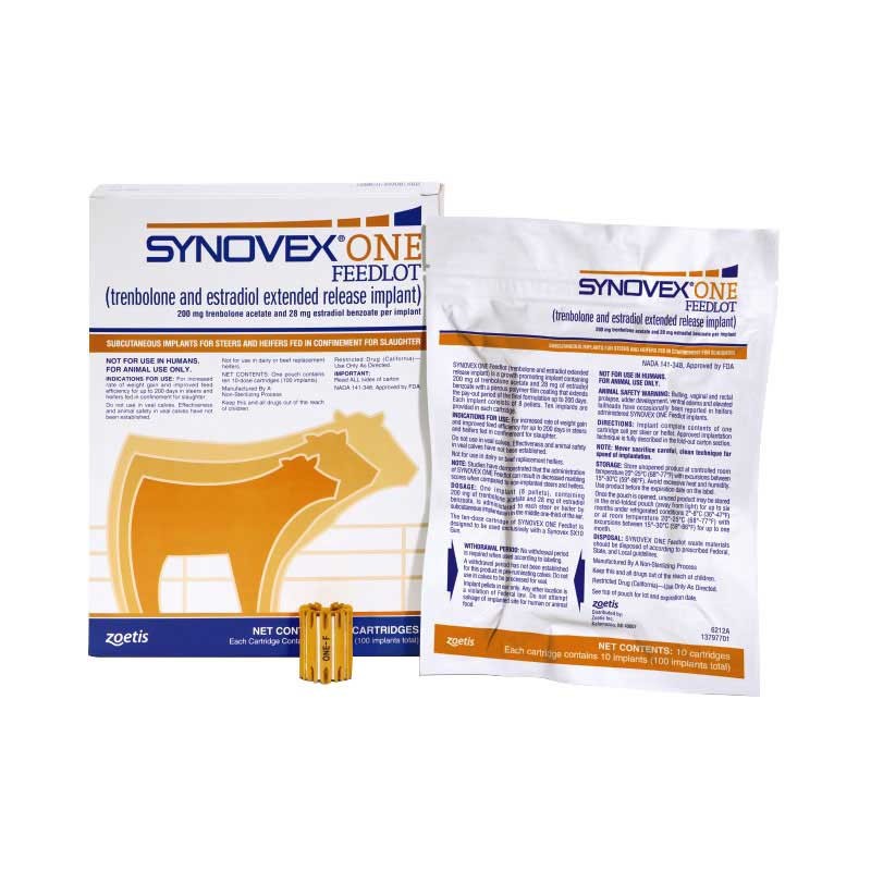 Synovex One Feedlot Implant 100ct.