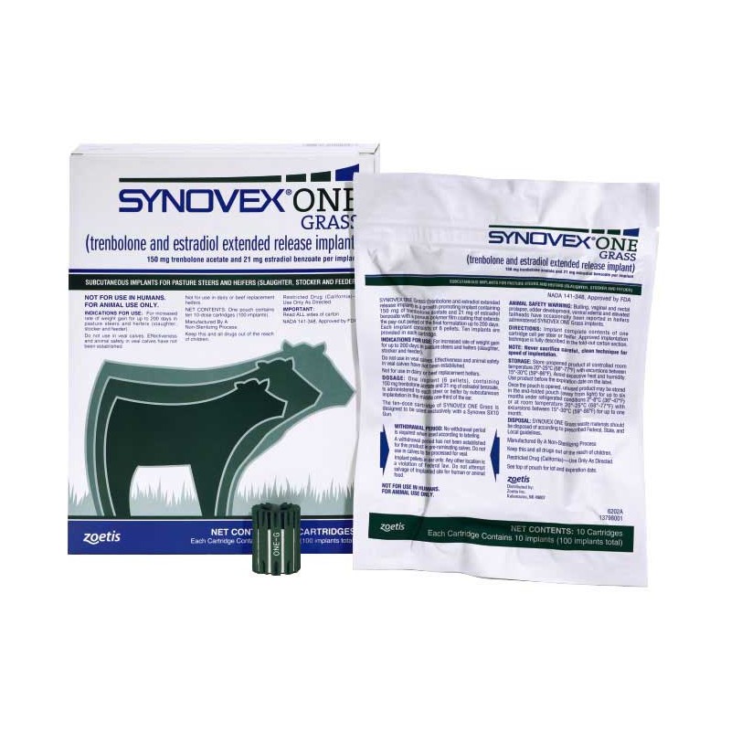 Synovex One Grass Implant 100ct.