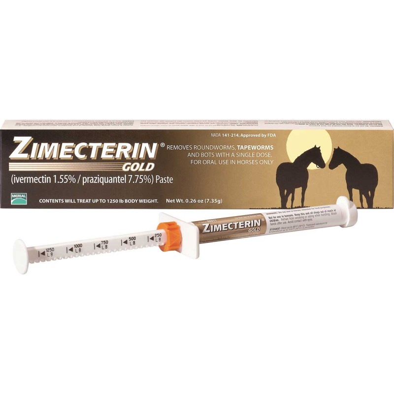 Zimecterin Gold Horse Dewormer Paste Single Dose