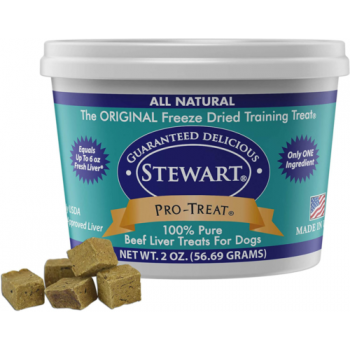 Stewart Pro-Treat Freeze Dried Beef Liver Training Treats for Dogs, 2oz.