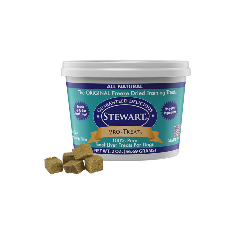 Stewart Pro-Treat Freeze Dried Beef Liver Training Treats for Dogs, 2oz.