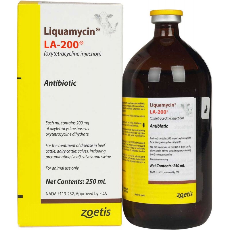 Liquamycin LA-200 (Oxytetracycline) Antibiotic Injection